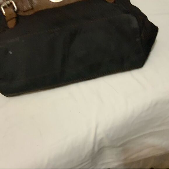 Fossil Keyper Bag Quilted Tote Bag Black Brown - Picture 8 of 13